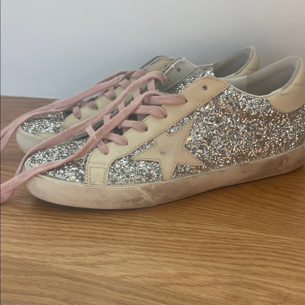 Golden Goose Glitter Superstar Sneakers Size 40